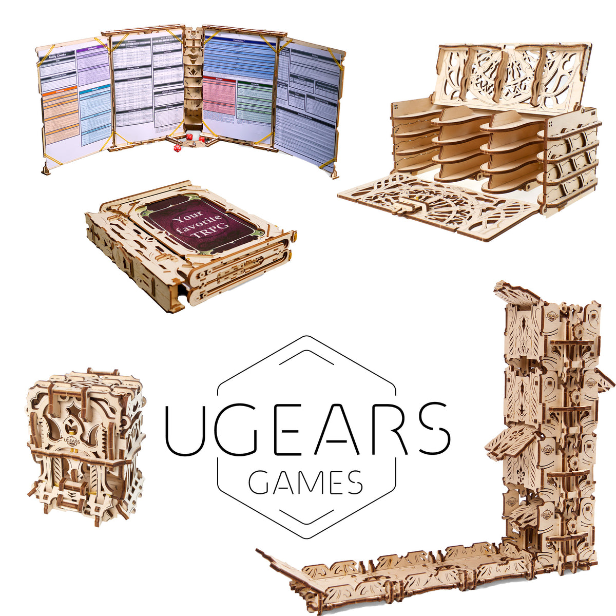 UGEARS GAMES - Portacarte – Modelli Ugears