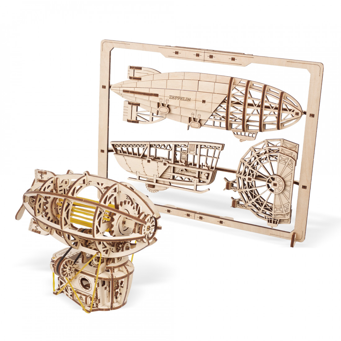 UGEARS Dirigibile Steampunk + Dirigibile Zeppelin 2.5D