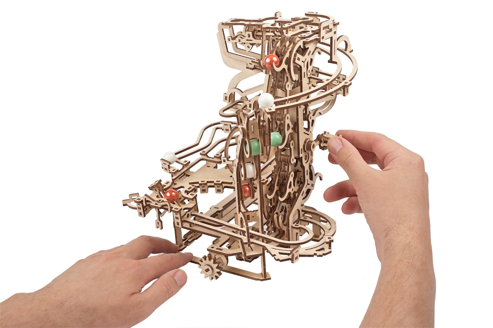 UGEARS - Pista da Biglie Marble Run 1 - Montacarichi a Catena