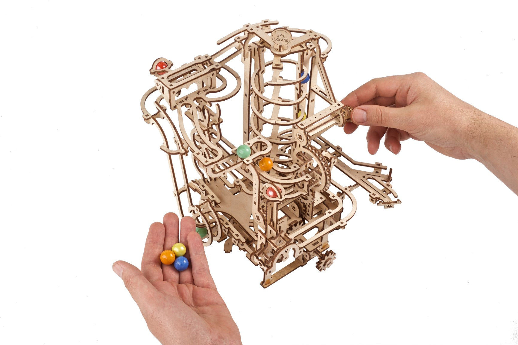 UGEARS - Pista da Biglie Marble Run 4 - Scivolo a Spirale