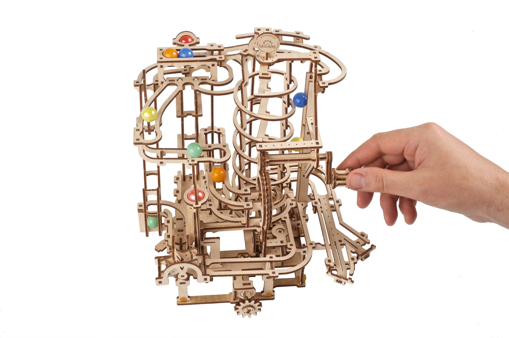 UGEARS - Pista da Biglie Marble Run 4 - Scivolo a Spirale