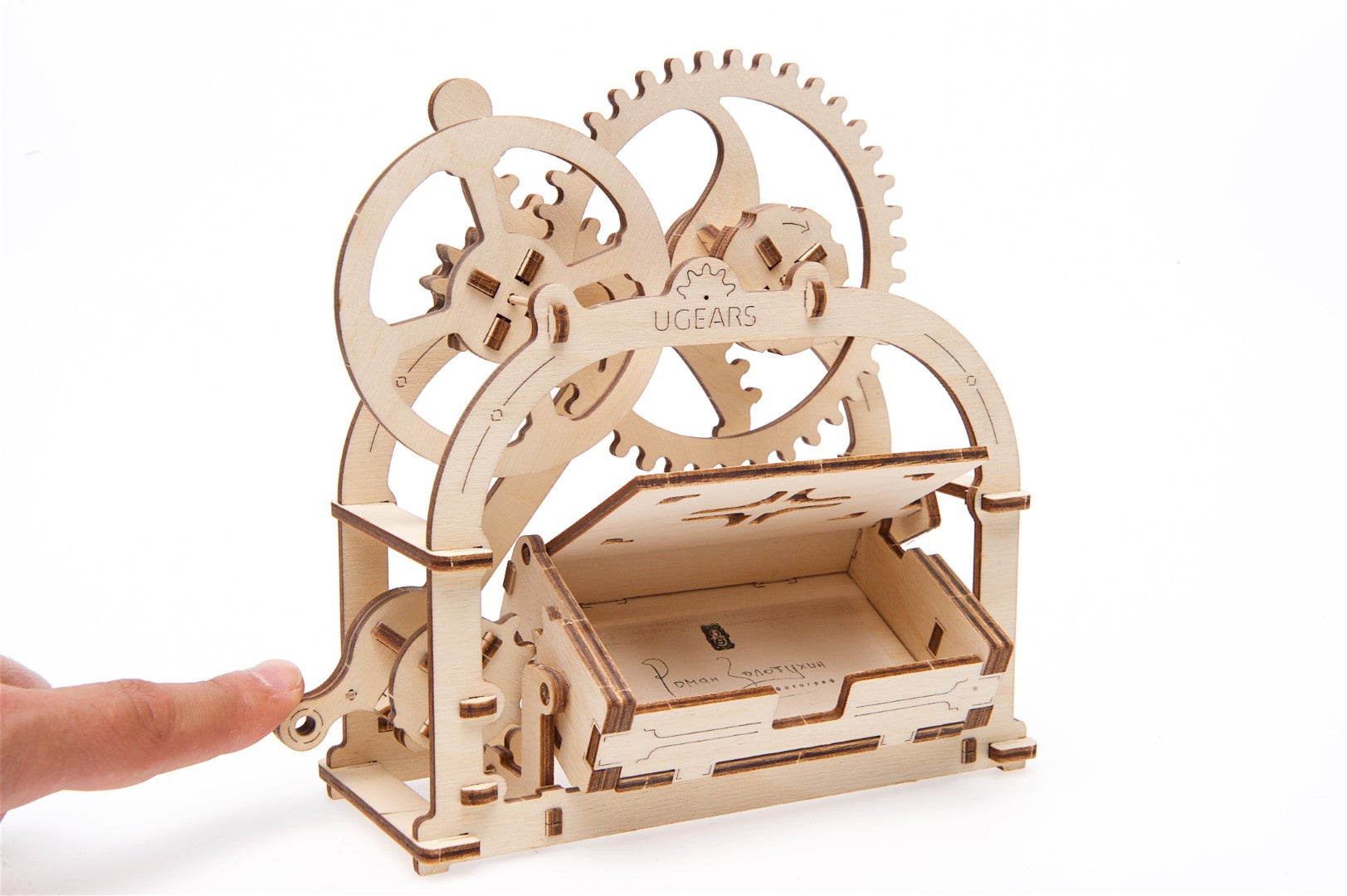 UGEARS - Scatola Meccanica - Portabiglietti da Visita