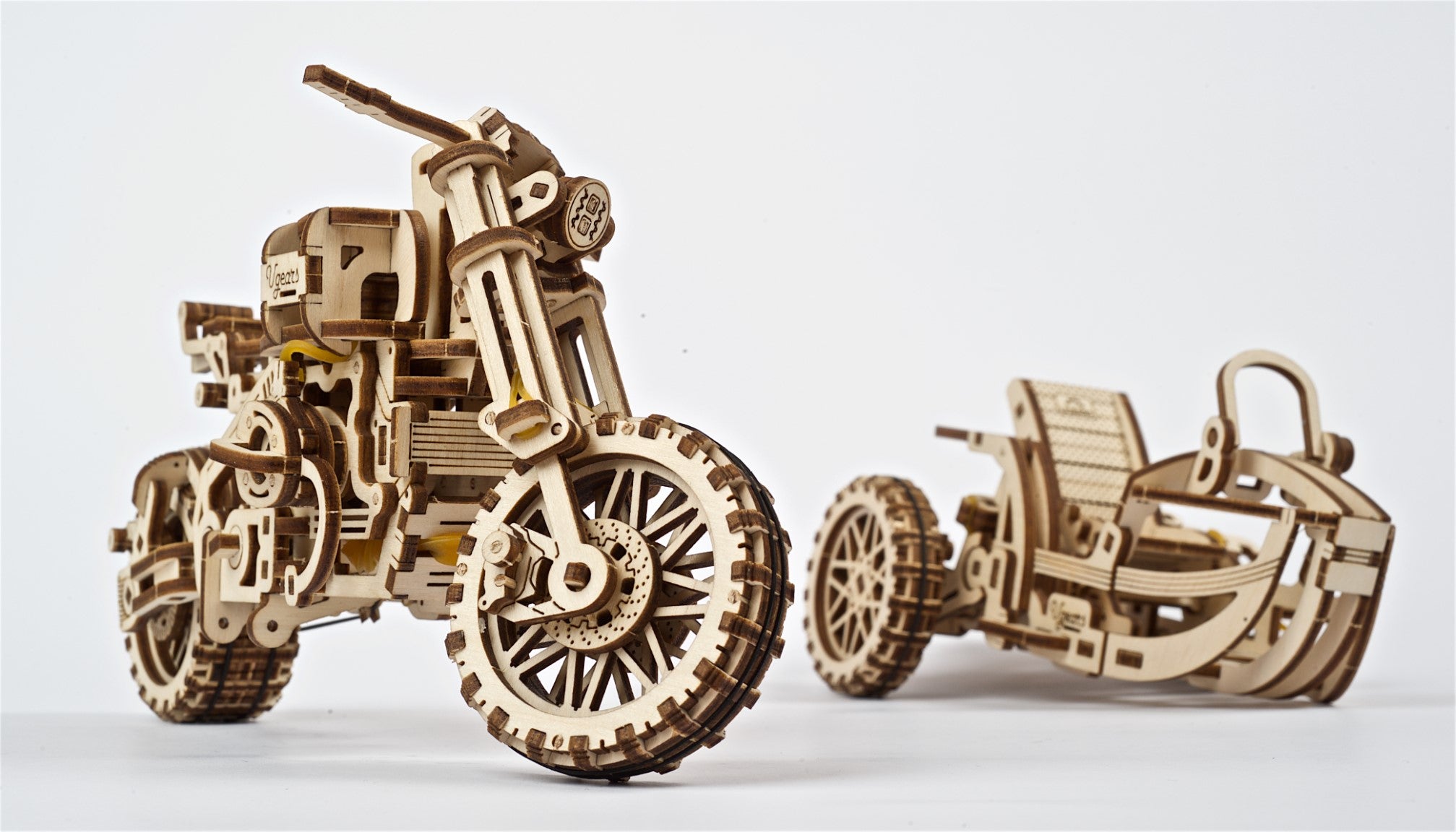 UGEARS - Moto Scrambler UGR-10 con Sidecar