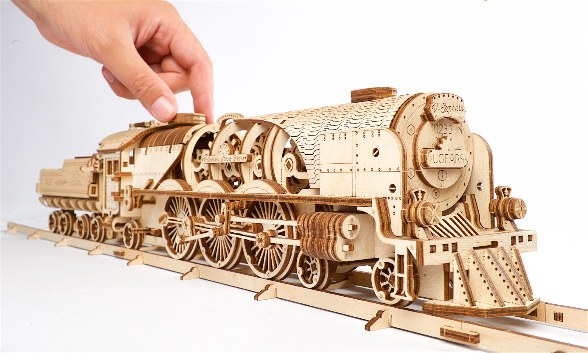 UGEARS - Treno a Vapore V-Express con Tender