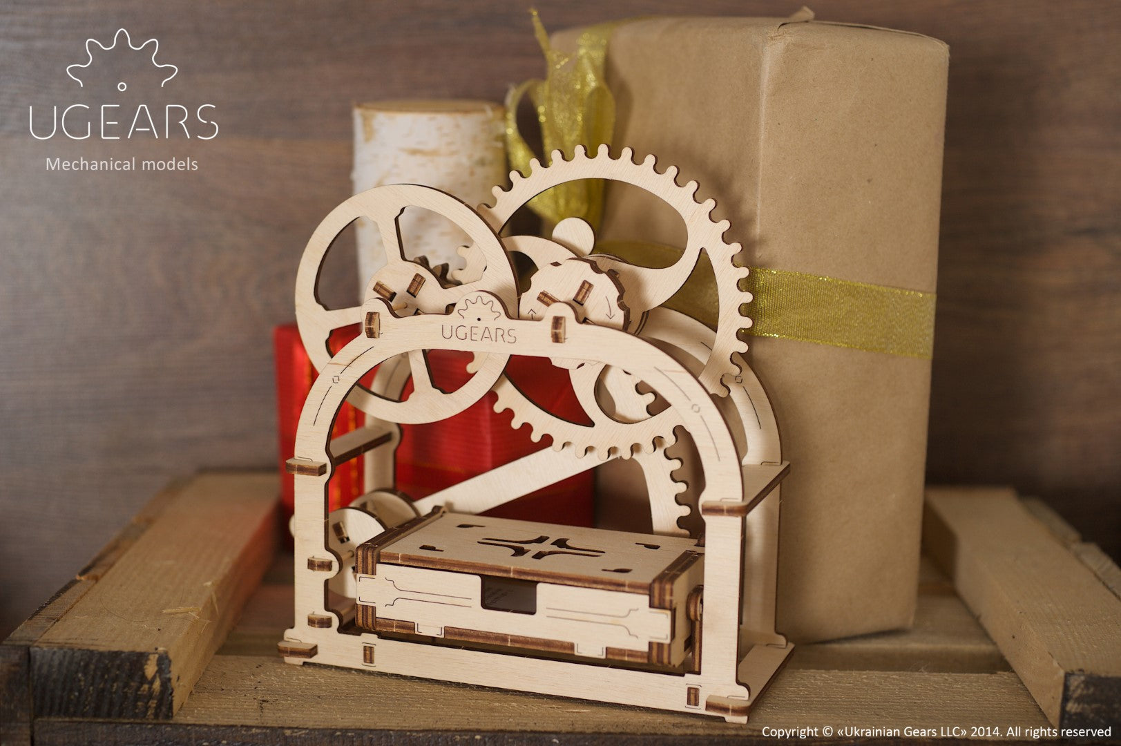 UGEARS - Scatola Meccanica - Portabiglietti da Visita