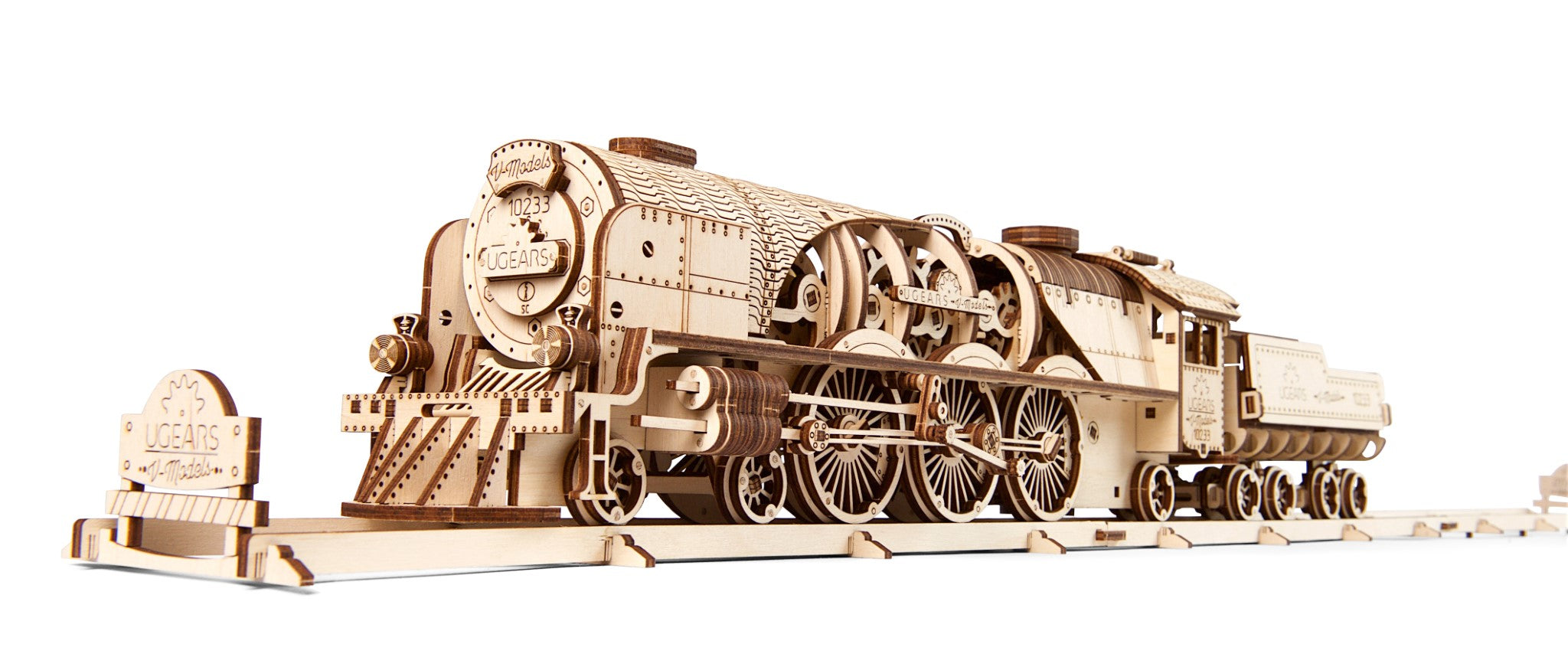 UGEARS - Treno a Vapore V-Express con Tender