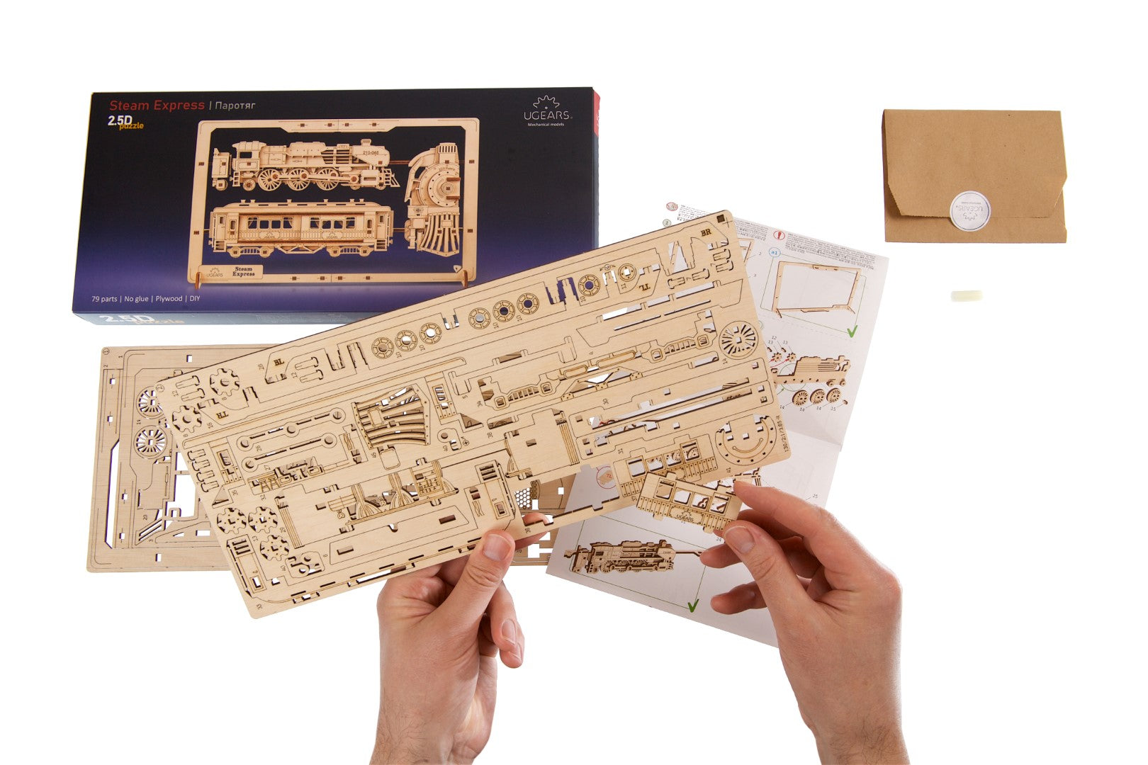 UGEARS - Treno a Vapore 2.5D