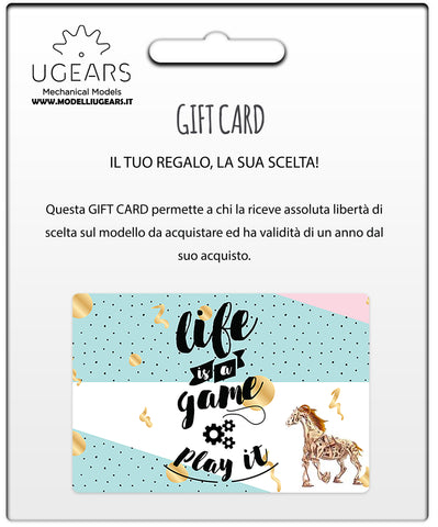 Modelli Ugears GIFT CARD da €25 fino €200